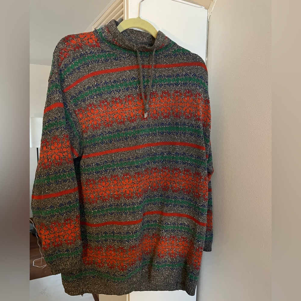Cozy Multicolor Women's Turtleneck Sweater